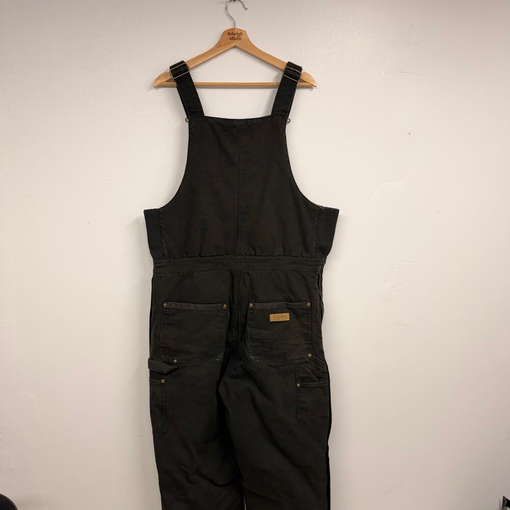 Cabela's Outdoor Men's Canvas Overalls SZ LARGE TALL Insulated Lined Work Bib - Picture 12 of 13